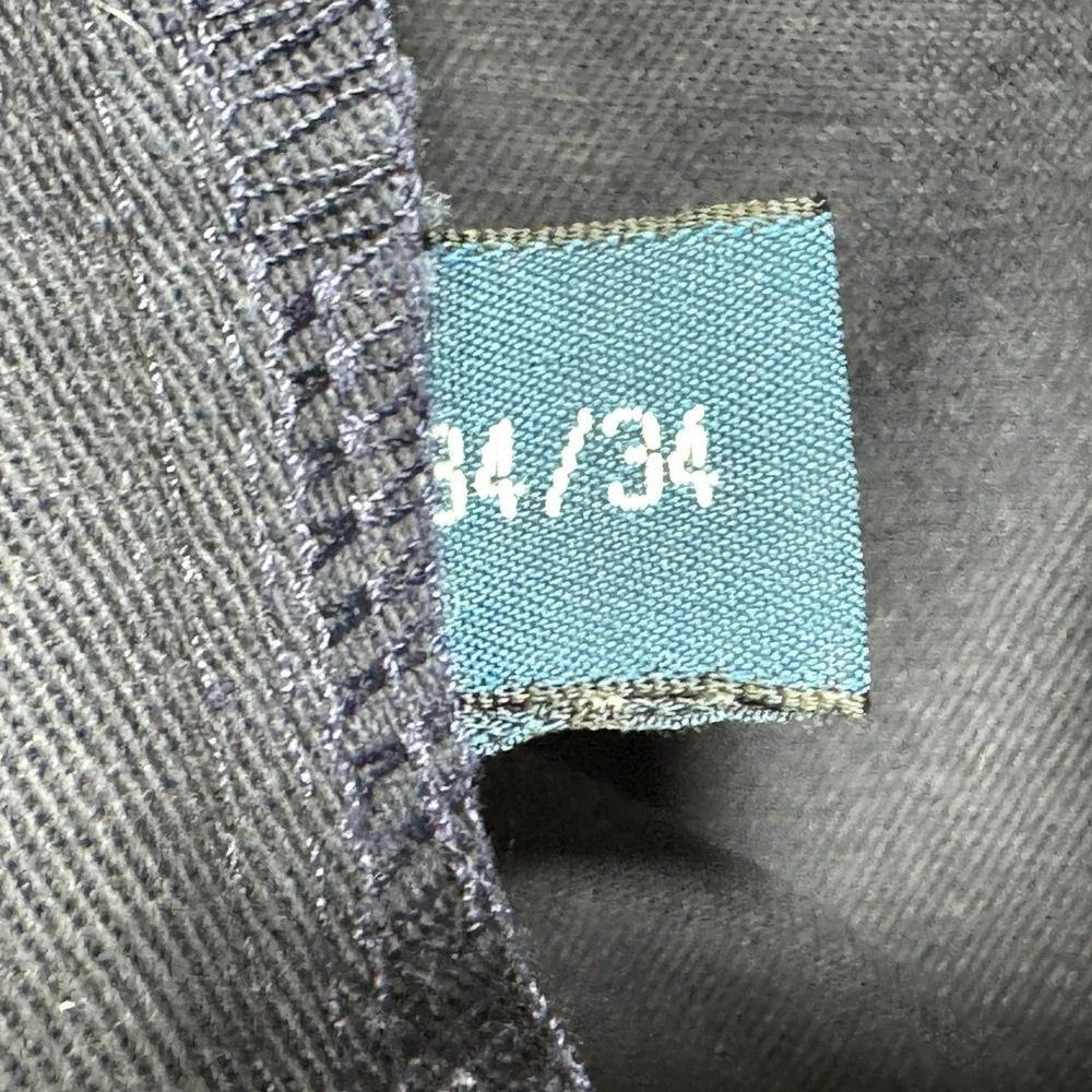 Polo Ralph Lauren Chino Pants Mens 34x34 Navy Blue Pleated Cotton Casual